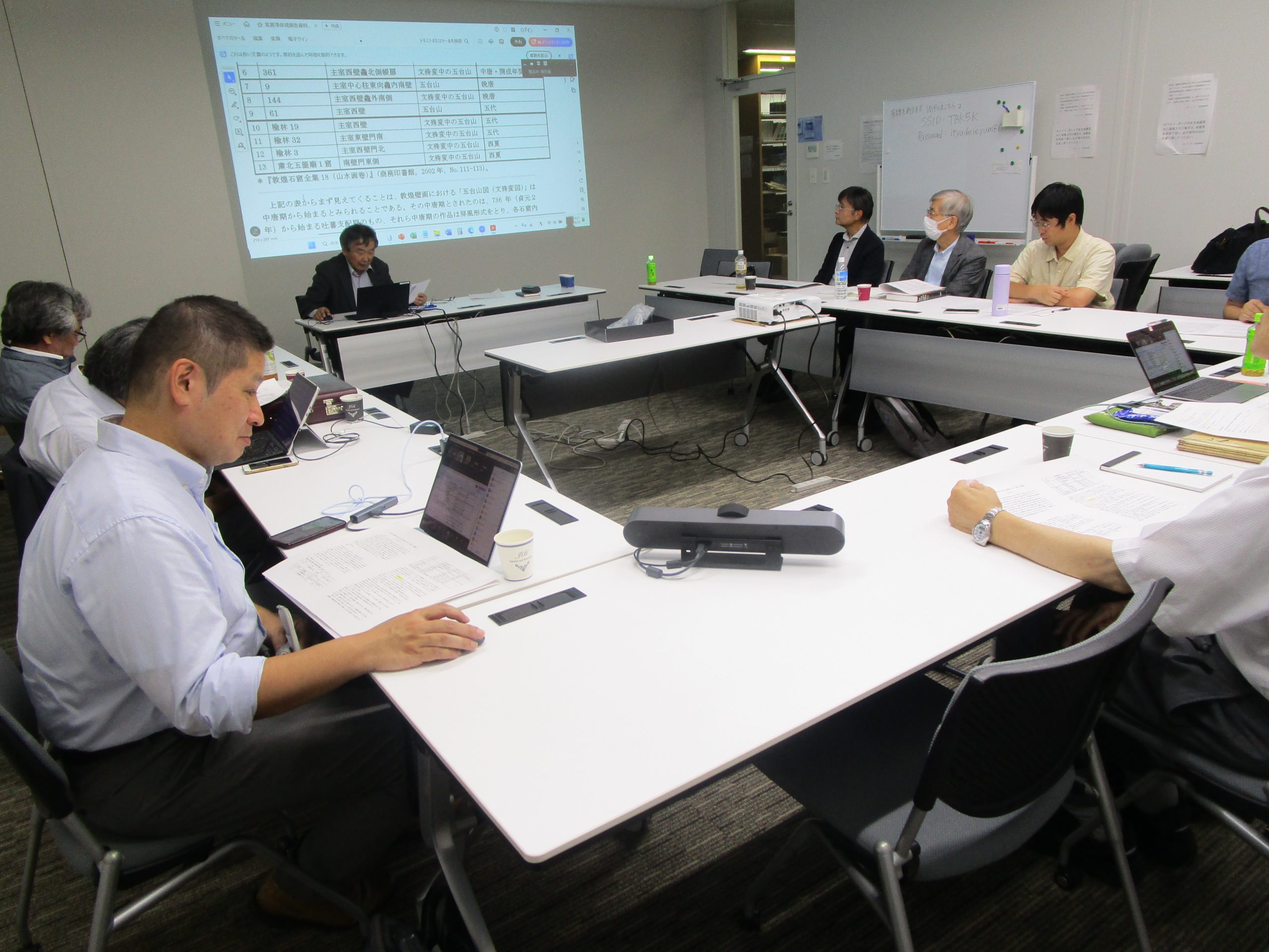 内陸アジア出土古文献研究会9月例会の会場風景